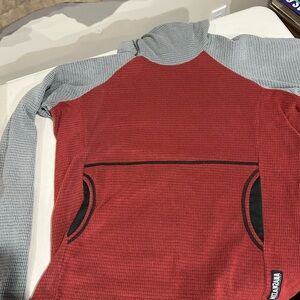 Melanzana Red and Gray Men's Turtleneck Sweater